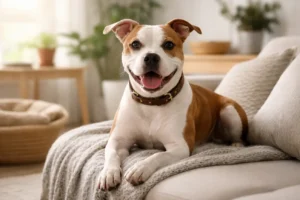 Amerikaanse Stafford Joy zoekt een liefdevol nieuw thuis