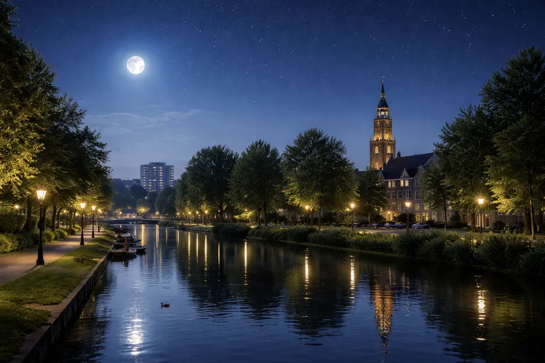 Rustig en helder nachtweer in Apeldoorn met milde temperaturen