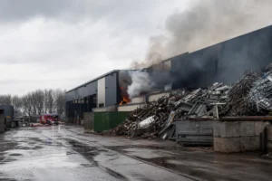 Brand in loods bij metaalrecyclingbedrijf in Apeldoorn