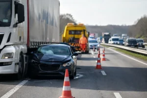 Rijstrook op A50 afgesloten na ongeluk tussen auto en vrachtwagen