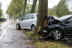 Twee auto’s betrokken bij ongeluk met boom